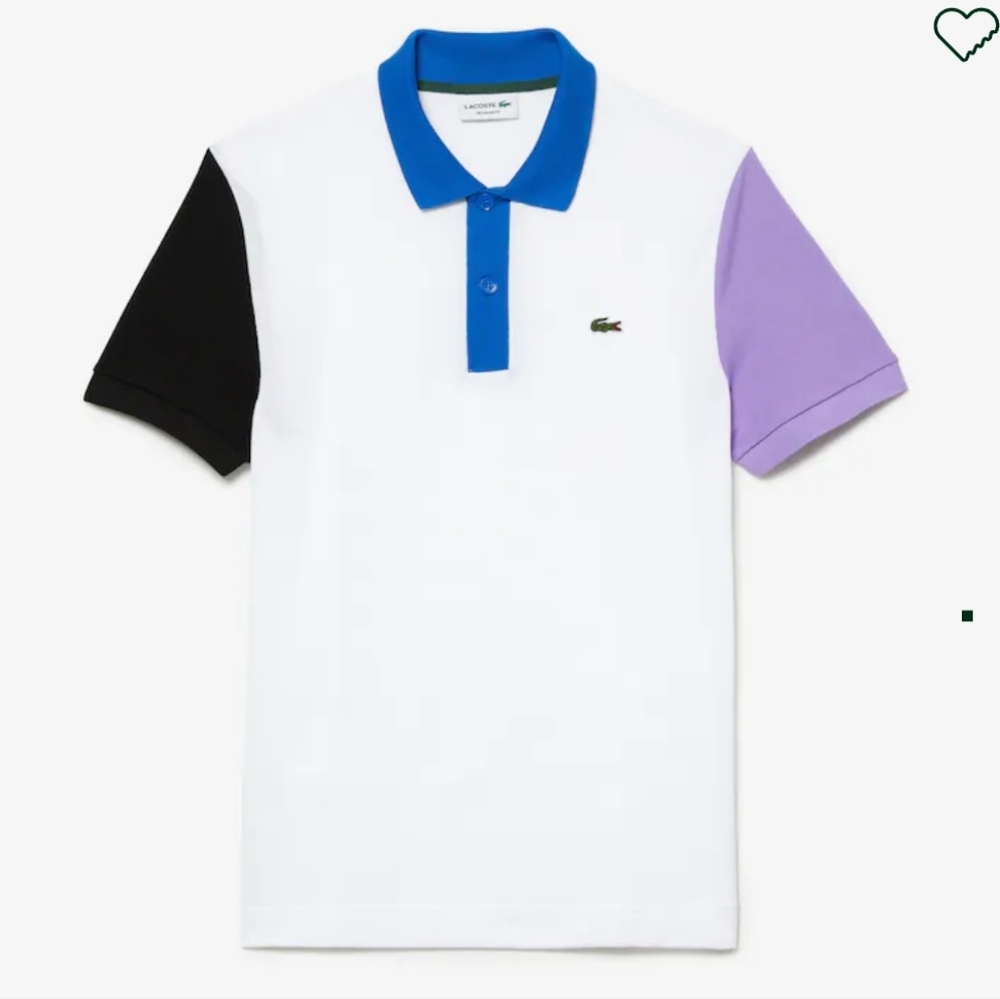 NEW Lacoste Colorblock White Short Sleeve Polo Size XXL - 7